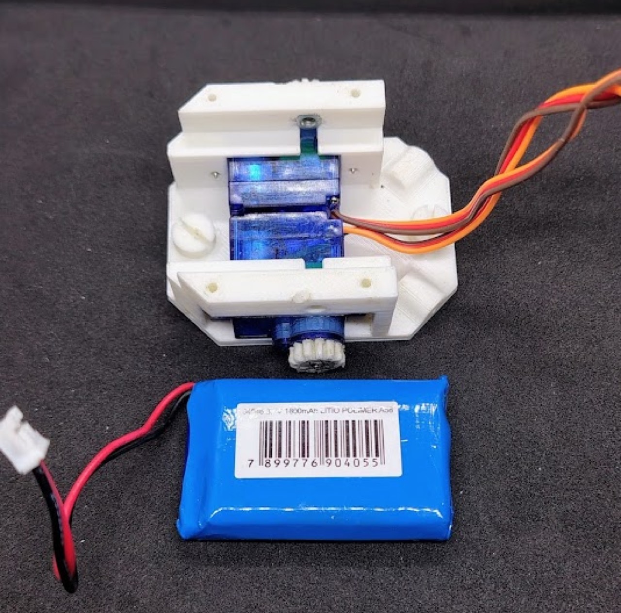 Battery in cradle