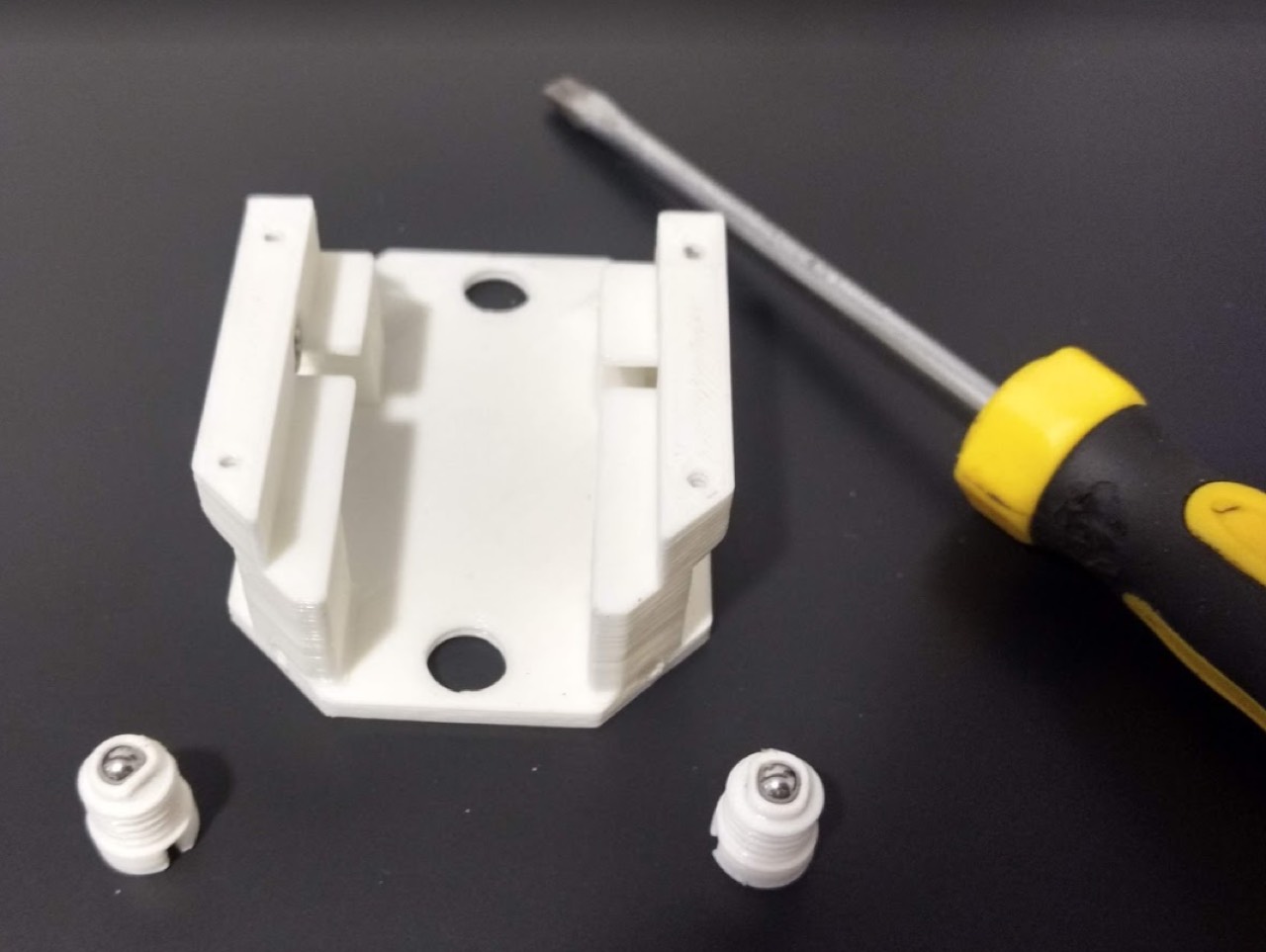 Casters on chassis A